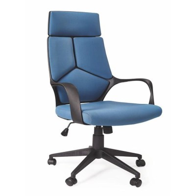 Scaun directorial HM Voyager, Ergonomic, Cadru Polipropilena, Stofa, Tetiera inclusa, Inaltime ajustabila, Mecanism de balans, 100 Kg, Albastru foto
