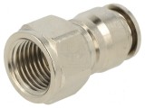 Racord push-in simplu alamă nichelată 1/4&quot; - 0,99&divide;20bar