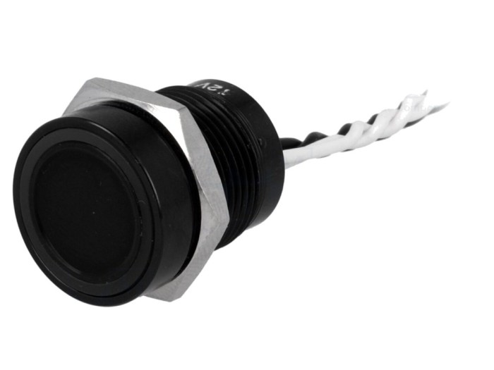 Comutator piezoelectric IP68, LED alb