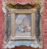 Goblen cu călugăr la bar