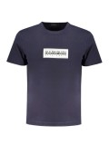 Cumpara ieftin Tricou bărbați cu decolteu la baza g&acirc;tului cu imprimeu cu logo, Bleumarin inchis, L