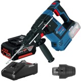 Bosch GBH 18V-26 F + GBA + GAL 18V-40 - Rotopercutor SDS-Plus 2.6 J mandrina interschimbabila + Set 1 acumulator si incarcator Li-Ion 18 V 5 Ah