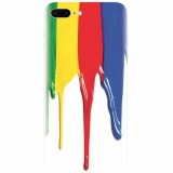 Husa silicon pentru Apple Iphone 8 Plus, Dripping Colorful Paint