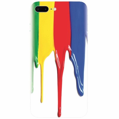 Husa silicon pentru Apple Iphone 7 Plus, Dripping Colorful Paint foto