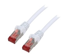 Cablu patch cord S/FTP Cat6 alb 1,5m