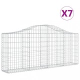 Cumpara ieftin Cosuri gabion arcuite 7 buc, 200x30x80/100cm, fier galvanizat