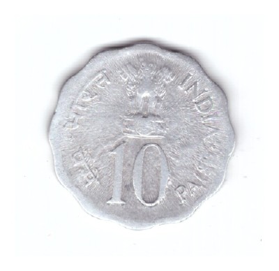 Moneda India 10 paise 1974 Calcutta, stare relativ buna, curata foto