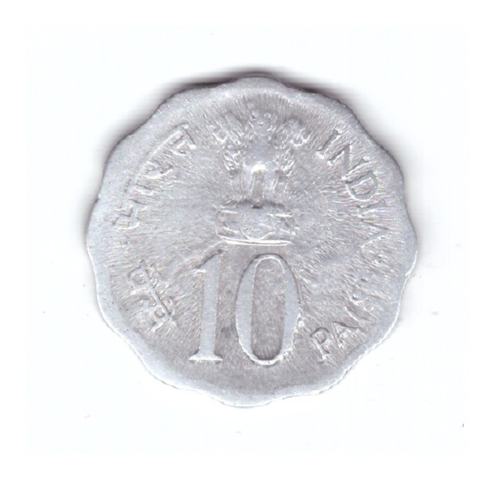 Moneda India 10 paise 1974 Calcutta, stare relativ buna, curata