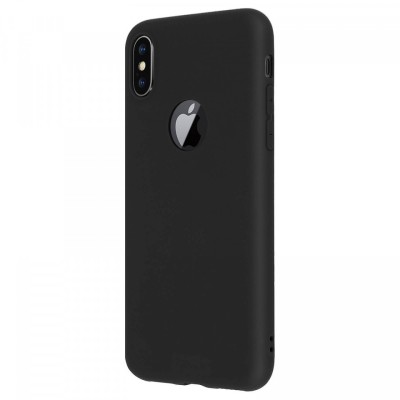 Husa Apple iPhone X, , Silicon TPU Slim Antisoc NEGRU foto