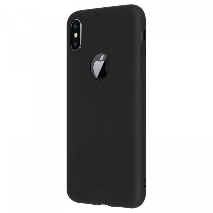 Husa Apple iPhone X, , Silicon TPU Slim Antisoc NEGRU