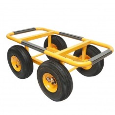 Carucior metalic 750x380mm cu roti pneumatice 250mm