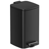 SONGMICS Cos de gunoi pentru baie si spatii mici,8 L,cu pedala pentru utilizare igienica,capac soft-close pentru inchidere silentioasa si galeata i