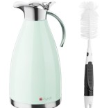 Termos tip Carafa, Pykal, Otel inoxidabil, Pereti dubli izolati in vid 24h, 2 L, Perie de curatare, Verde, Resigilat, Grad A