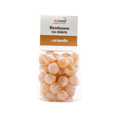 Bomboane cu Miere si Propolis 100 grame Apiland foto