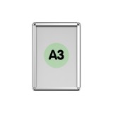 Avizier - Rama click Noki INTR-002, aluminiu, 297x420mm (A3)