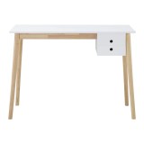 Cumpara ieftin Birou Melanie White din lemn masiv/MDF, 106x48 cm