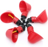Set 10 adapatoare automate pentru pasari, Plastic, 8.5 x 4.9 x 4.5cm, Rosu, Oem