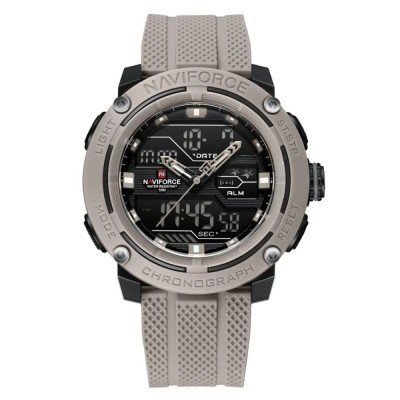 Ceas Barbati Naviforce 7114 Gri , Functii Multiple, Design Sport, Cronometru, Rezistent la Apa 5ATM foto