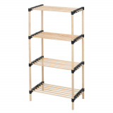 Storage solutions Suport pantofi cu 4 rafturi, 49x28x92,5 cm, lemn GartenMobel Dekor, vidaXL