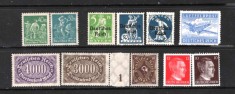 GERMANIA (REICH) - CIFRE, PERSONALITATI. TIMBRE NESTAMPILATE, F110