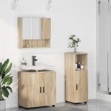 VidaXL Set de mobilier pentru baie 3 pcs Stejar sonoma 61 x 35 x 64 cm 3392945