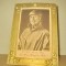C75-Rege ALBERT Belgia in uniforma militara de front-Aplica stativ foto 1930-40.