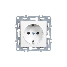 Nova priză cu &icirc;mpăm&acirc;ntare 16A 250V alb