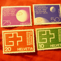 Serie Elvetia 1963 - Expozitia Filatelica Lausanne , 4 valori