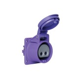 Priza industriala 2 poli 24V 16A incastrabila 60x54mm IP54, METE