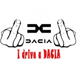 Cumpara ieftin Sticker Fuck You I Drive A DACIA