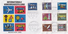 FILATELIE TEMATICA - PLIC GERMANIA TEMATICA AVION AVIOANE TRANSPORTURI AUTOBUZ VAPOR