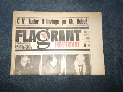REVISTA FLAGRANT INDEPENDENT 2 8 MARTIE 1992 ALEGERI foto