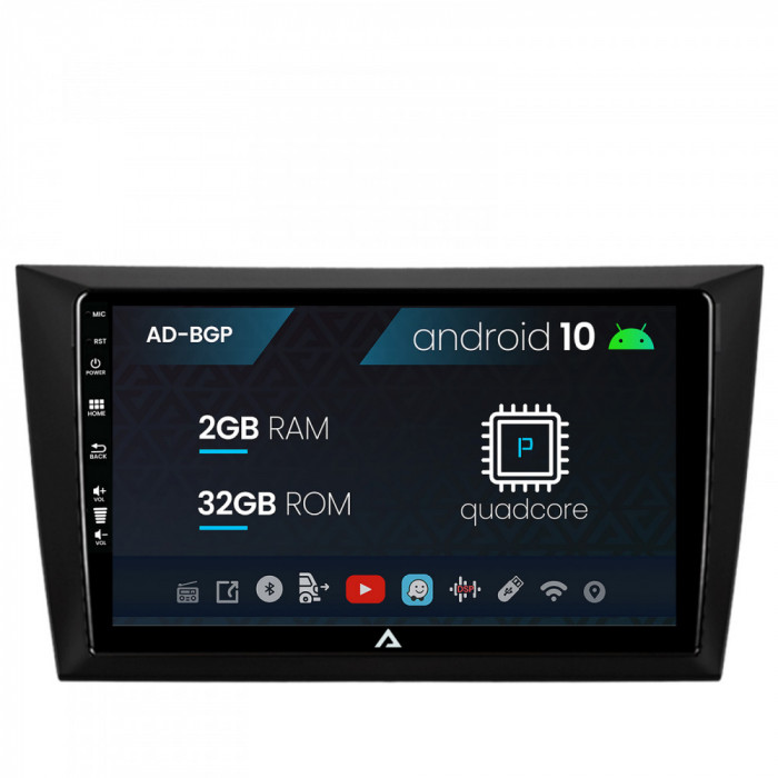 Navigatie Volkswagen Golf 6, Android 10, P-Quadcore 2GB RAM + 32GB ROM, 9 Inch - AD-BGP9002+AD-BGRKIT024V2