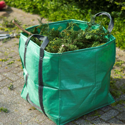 Nature Sac de deseuri pentru gradina, verde, 148 L, patrat GartenMobel Dekor foto