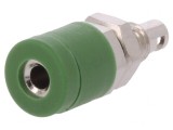 Soclu Banană 2mm Verde Izolat 10A 70VDC