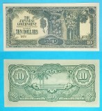 Malaya 10 Dollars 1942 Bancnota &#039;Banana Money&#039; aUNC, Seria MN, P#M7, Palmieri/Vapor