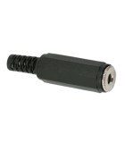 Mufa JACK stereo 3.5 mm mama cu protectie cablu, Oem