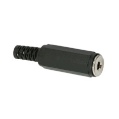 Mufa JACK stereo 3.5 mm mama cu protectie cablu