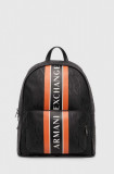 Armani Exchange rucsac barbati, culoarea negru, mare, modelator, 952394 CC831
