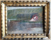 Tablou &ndash; pictură veche cu peisaj, nesemnată, Peisaje, Ulei, Impresionism