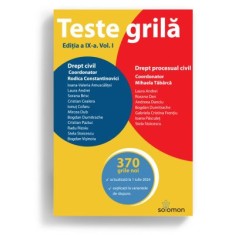 Teste grila. Editia a 9-a. Vol. 1. Drept civil &bull; Drept procesual civil - Mihaela Tabarca, Rodica Constantinovici