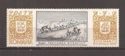 Romania - 1967 ZIUA MARCII POSTALE ROMANESTI, nestampilat foto