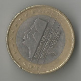 Olanda, 1 euro de circulatie, 2001, circ., Europa