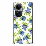 Husa compatibila cu Oppo Reno10 5G Silicon Gel Tpu Model Stitch Pattern With Green Alien