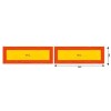 Set 2 Placute Reflectorizante Auto Aluminiu 565x196mm HICO RR 70.01 Omologate RAR
