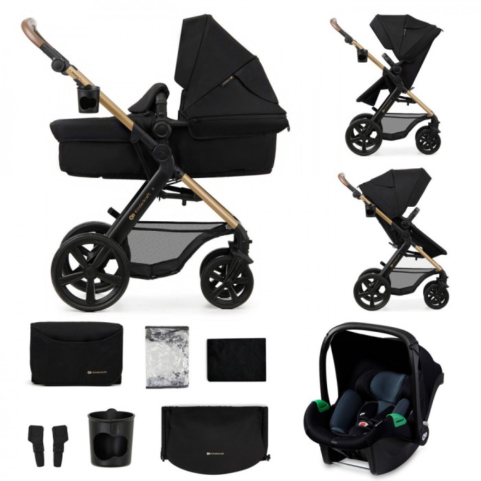 CARUCIOR 3 IN 1 KINDERKRAFT MOOV 2, NEGRU PUR