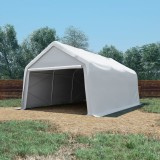 vidaXL Cort de depozitare, alb, 4 x 6 m, PVC, 550 g/m&sup2;