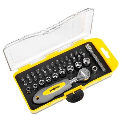 Set biti cu cheie clichet 38 piese REBEL RB-1104 foto
