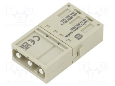 Conector HDC modul tată Han-Modular HARTING PIN 3 push-in 40A 690V foto