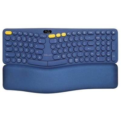 Tastatura bluetooth si wireless Delux GM903CV albastra foto